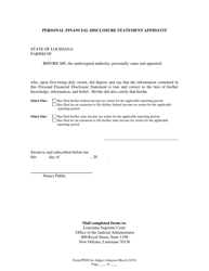 Personal Financial Disclosure Statement for Judges - Louisiana, Page 8