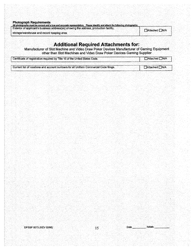 Form DPSSP0073 Level II Business Application for a Manufacturer of Slot Machine and Video Draw Poker Devices Permit, Manufacturer of Gaming Equipment Other Than Slot Machines and Video Draw Poker Devices Permit, Gaming Supplier Permit, Non Gaming Supplier Permit - Louisiana, Page 16