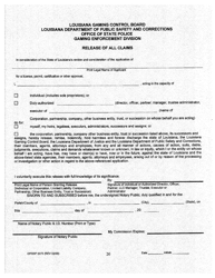 Form DPSSP0073 Level II Business Application for a Manufacturer of Slot Machine and Video Draw Poker Devices Permit, Manufacturer of Gaming Equipment Other Than Slot Machines and Video Draw Poker Devices Permit, Gaming Supplier Permit, Non Gaming Supplier Permit - Louisiana, Page 21