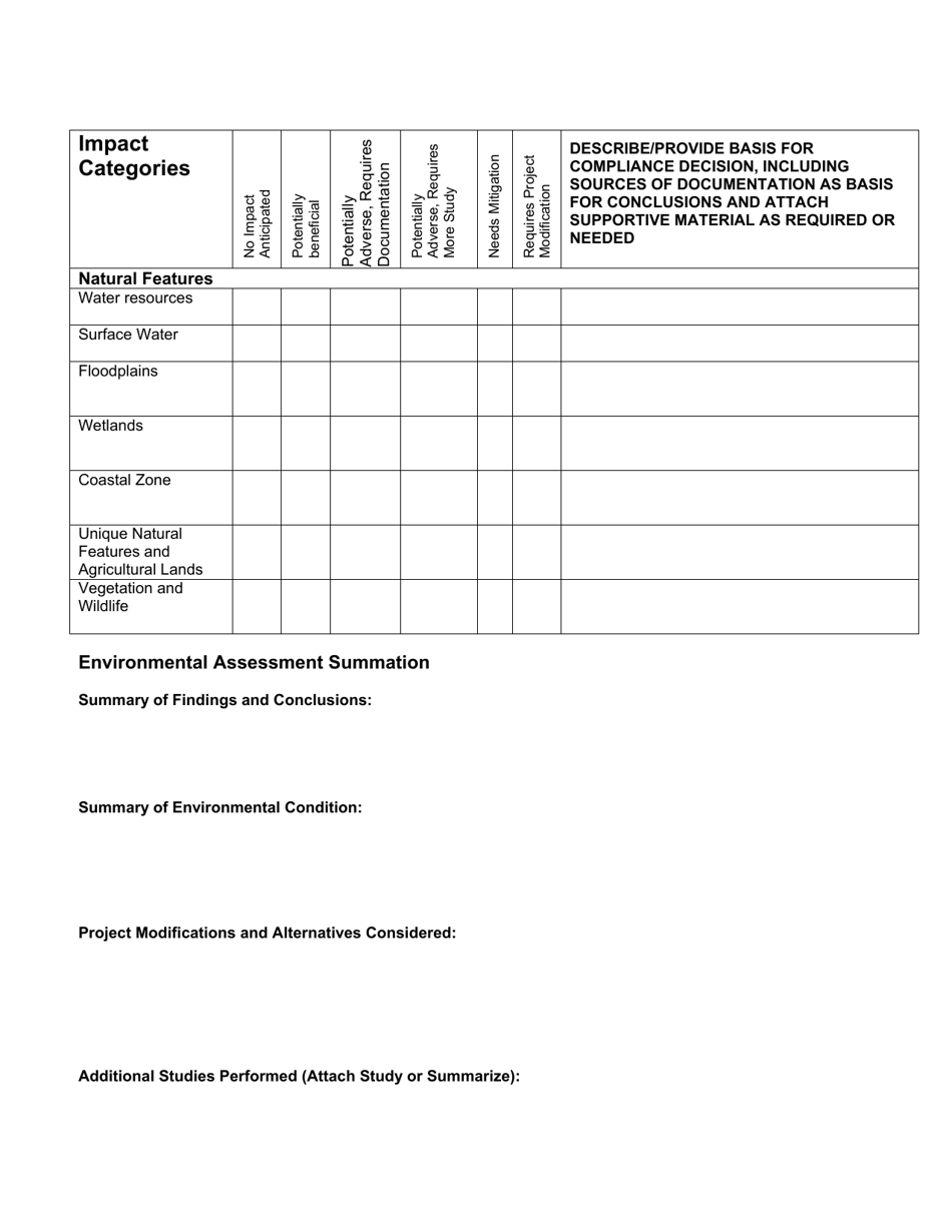 Maine Community Development Block Grant Program Environmental Assessment Checklist - Maine, Page 4