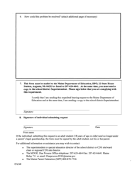 Due Process Expedited Hearing Request Form - Maine, Page 4