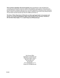 Due Process Expedited Hearing Request Form - Maine, Page 5