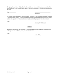 Form CR-235 Entry/Bail Contract and Order Admitting Defendant Into the Maine Treatment Court - Maine, Page 4