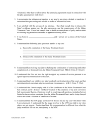 Form CR-238 Maine Treatment Court Plea Agreement and Waiver of Rights - Maine, Page 2
