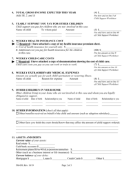 Form FM-050 Child Support Affidavit - Maine, Page 2