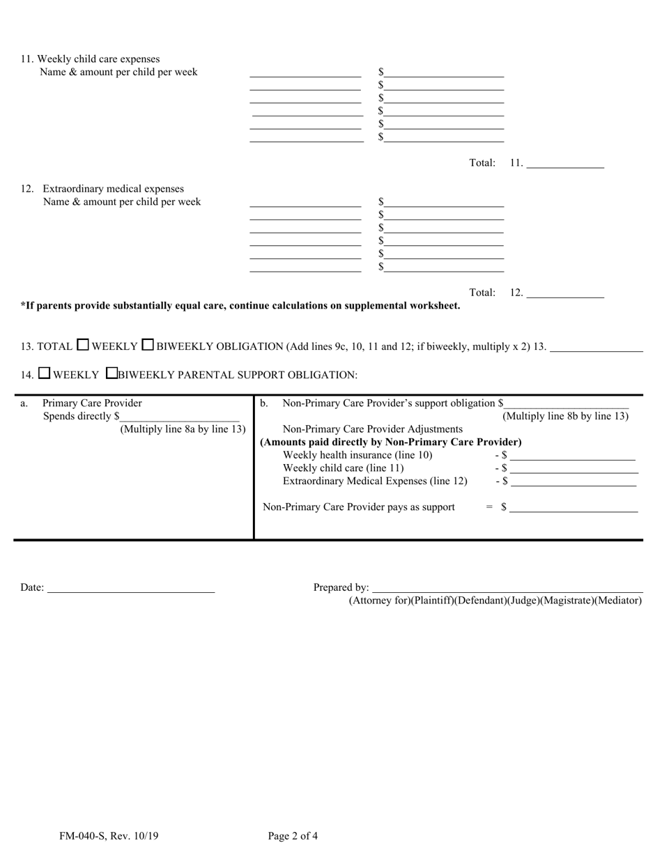 Form FM 040 S Fill Out Sign Online and Download Fillable PDF Maine