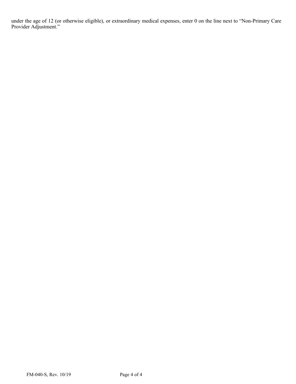 Form FM-040-S Child Support Worksheet - Maine, Page 4