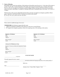 Form GS-003 Motion for Appointment of Guardian of Minor on an Emergency Basis - Maine, Page 2