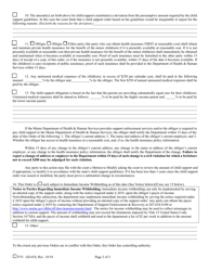 Form GS-018 Guardianship Child Support Order - Maine, Page 2