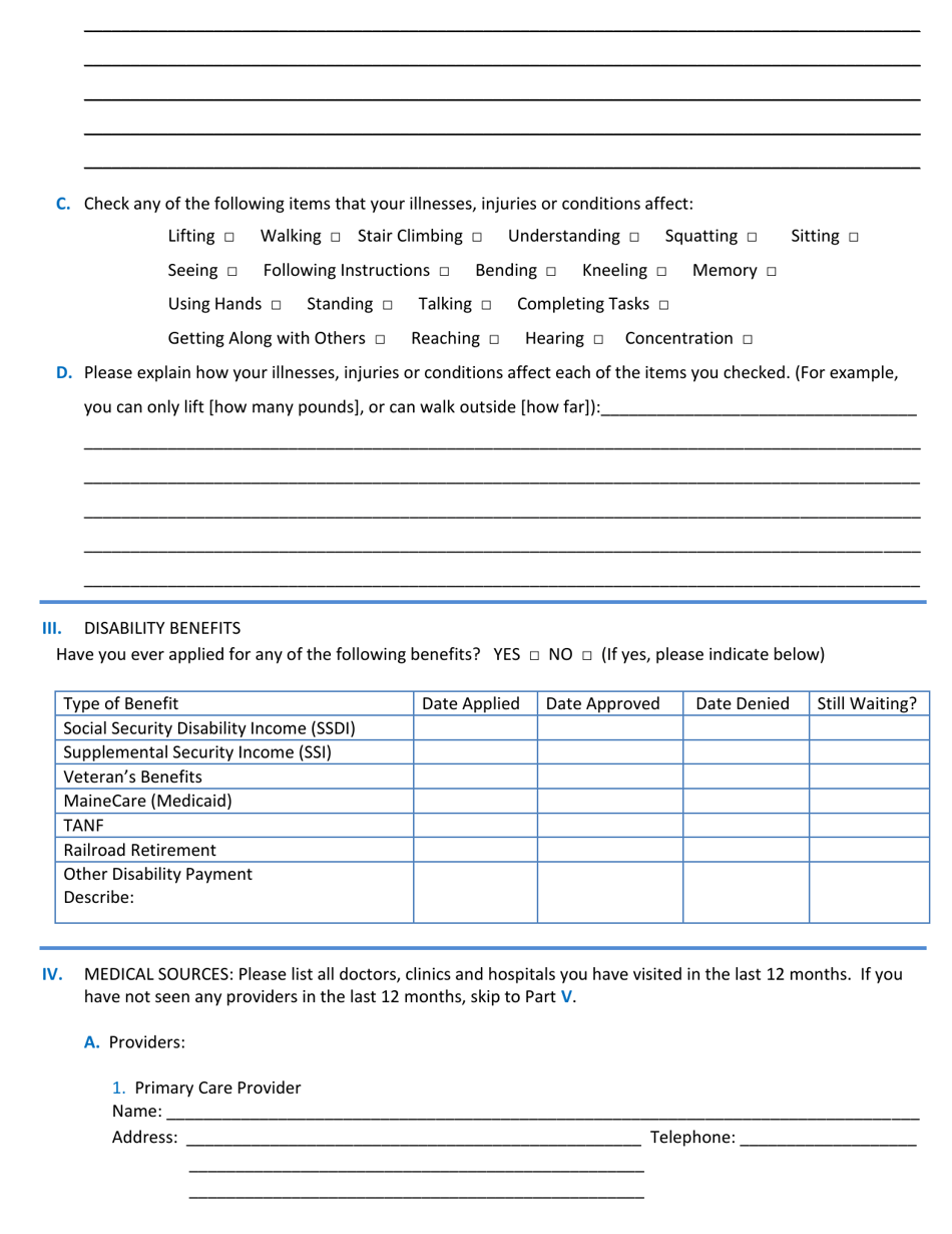 Form SWMA060 Mainecare Disability Determination - Maine, Page 4