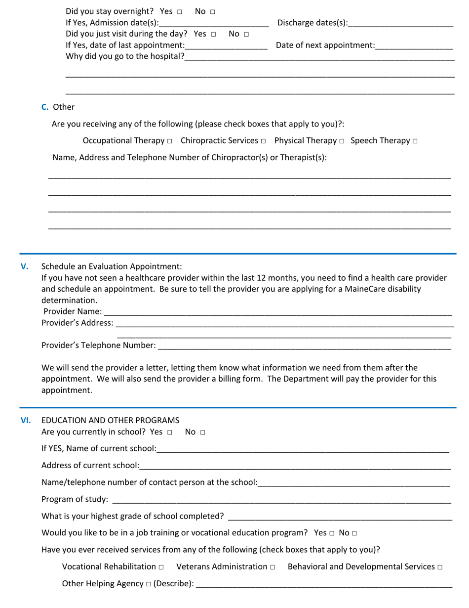 Form SWMA060 Mainecare Disability Determination - Maine, Page 6