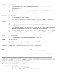 Form MBCA-6 Domestic Business Corporation Articles of Incorporation - Maine, Page 2