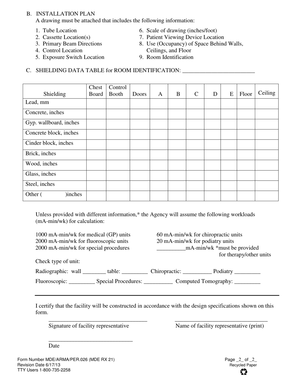 Form MDE RX21 (MDE/ARMA/PER.026) - Fill Out, Sign Online and Download ...