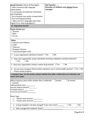 Application for a Recovery Residence Certificate of Compliance - Maryland, Page 6