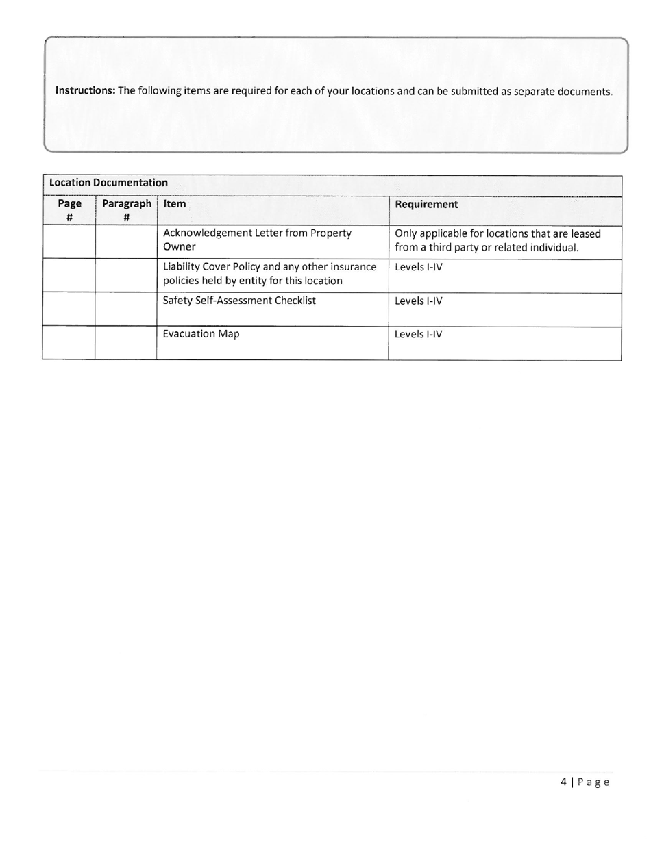 Mcorr Documentation Checklist - Level I - Maryland, Page 4