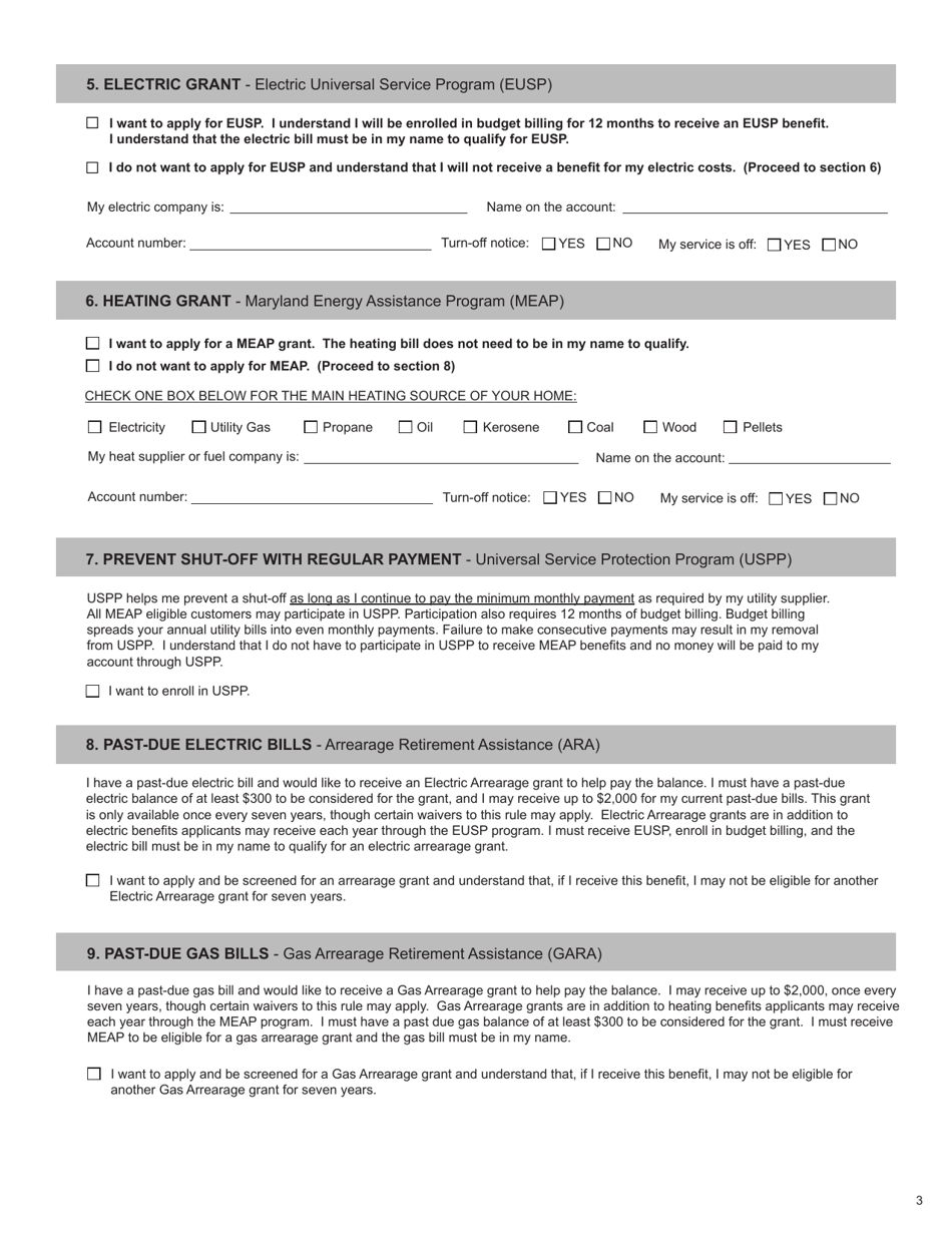 Maryland Energy Assistance Application Download Printable Pdf Templateroller 6817