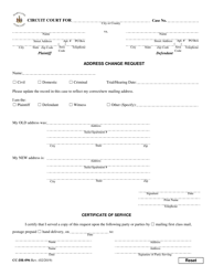 Document preview: Form CC-DR-096 Address Change Request - Maryland