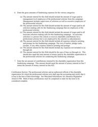 Accounting Report for Professional Solicitors - Maryland, Page 2