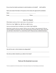 Charity Request Form - Maryland, Page 2