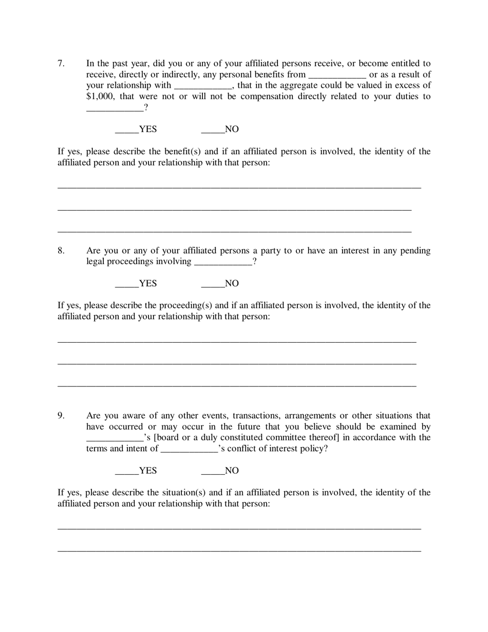 Conflict of Interest Policy - Maryland, Page 6