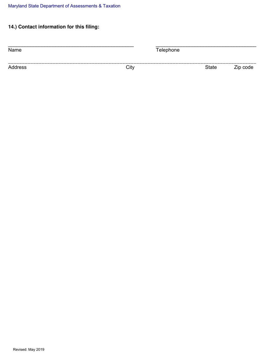 Report of Transfer of Controlling Interest - Maryland, Page 3