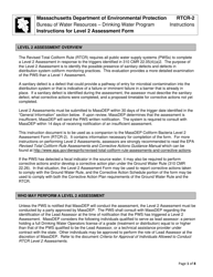 Instructions for Form RTCR-2 Coliform Bacteria Level 2 Assessment Form - Massachusetts