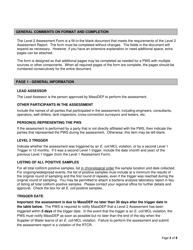 Instructions for Form RTCR-2 Coliform Bacteria Level 2 Assessment Form - Massachusetts, Page 2