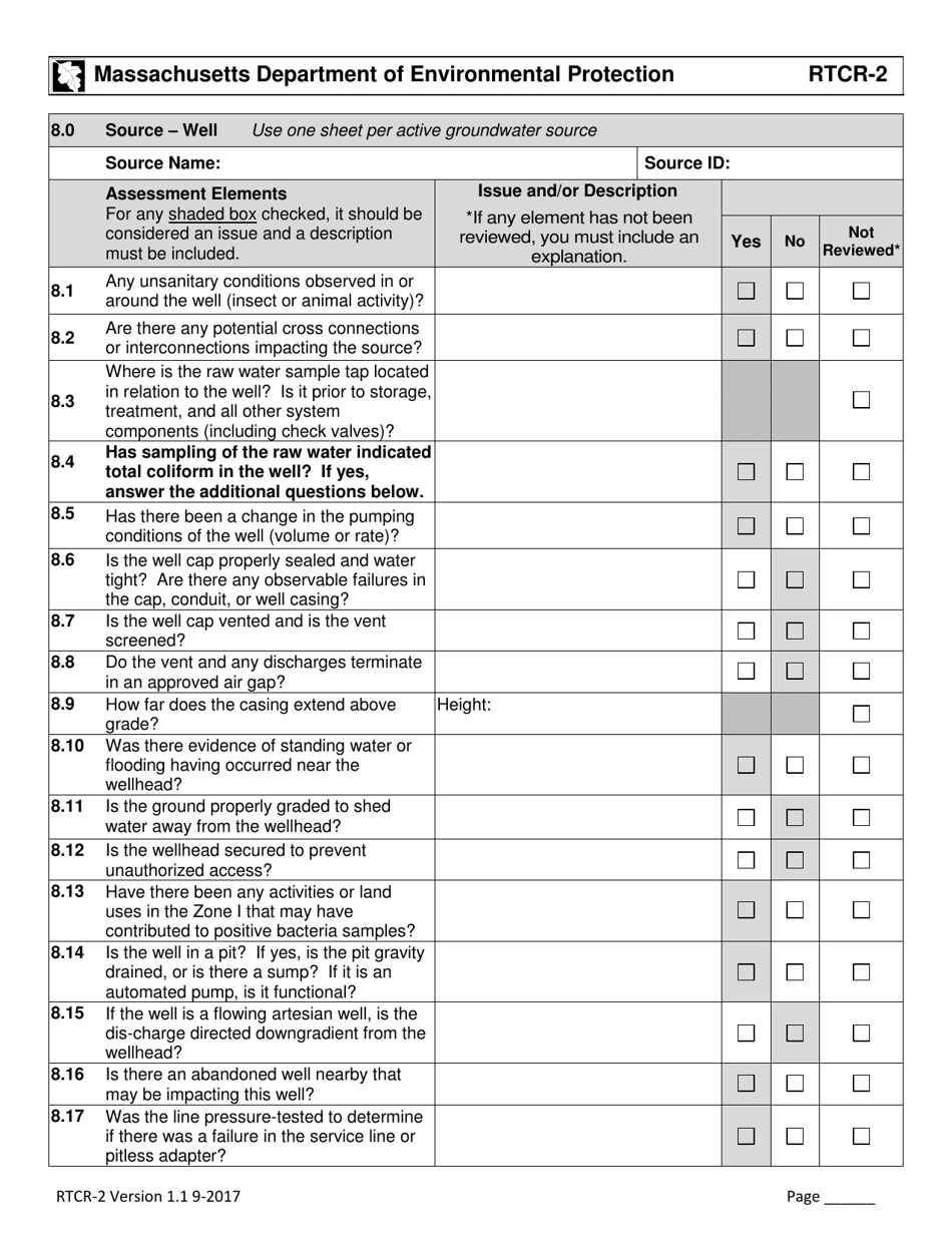 Form RTCR-2 - Fill Out, Sign Online and Download Printable PDF ...