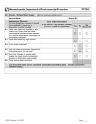 Form RTCR-2 Coliform Bacteria Level 2 Assessment Form - Massachusetts, Page 13