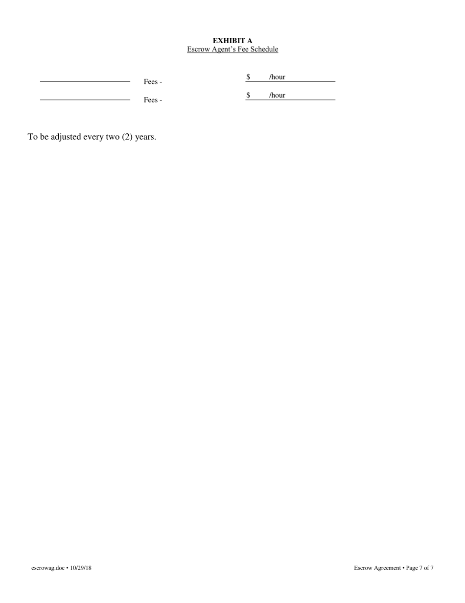 Escrow Agreement for the Immediate Repair and / or Replacement Account Groundwater Discharge Permit and All Renewals - Massachusetts, Page 7
