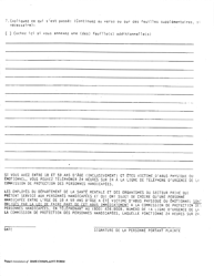 Complaint Form - Massachusetts (French), Page 2
