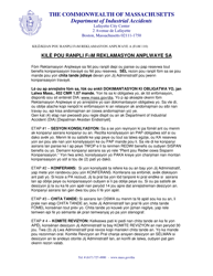 Instructions for Form 110 Employee Claim - Massachusetts (Haitian Creole)