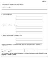 Form 161 Employee&#039;s Hearing Memorandum - Massachusetts, Page 2