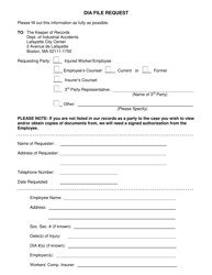 Document preview: Request to Records Access Office for File Information - Massachusetts
