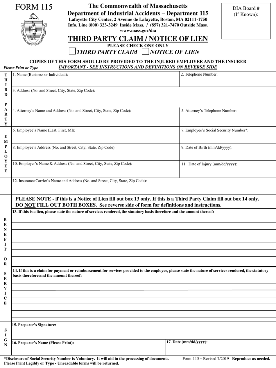 form-115-download-fillable-pdf-or-fill-online-third-party-claim-notice