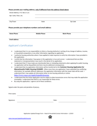 Champ Application Update/Change Form - Head of Household Contact Information - Massachusetts, Page 2