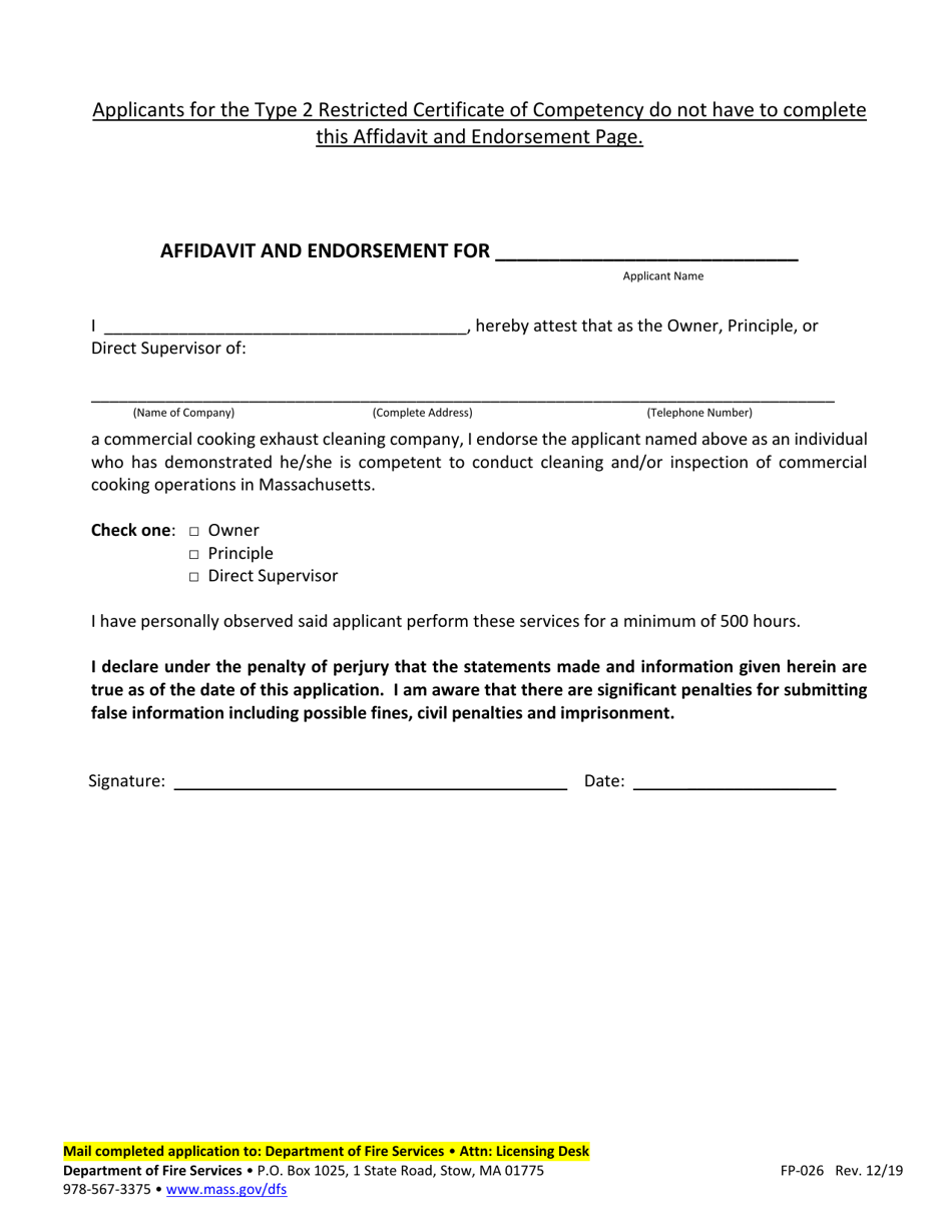 Form FP-026 - Fill Out, Sign Online and Download Printable PDF ...