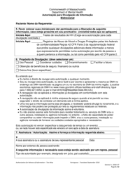 Authorization for Release of Information &quot; Two Way - Massachusetts (Portuguese), Page 2