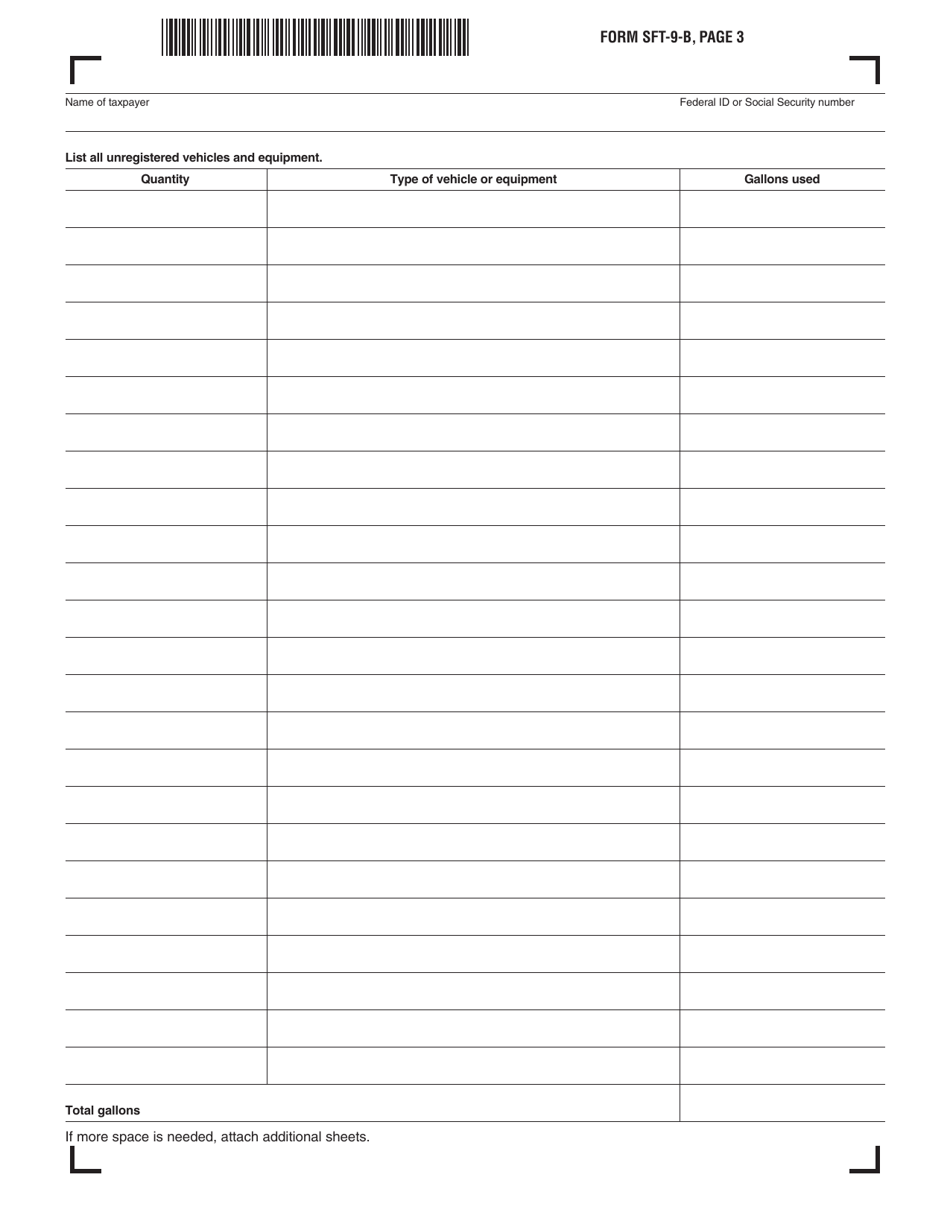 Form SFT-9-B Special Fuels Refund Application - Massachusetts, Page 3