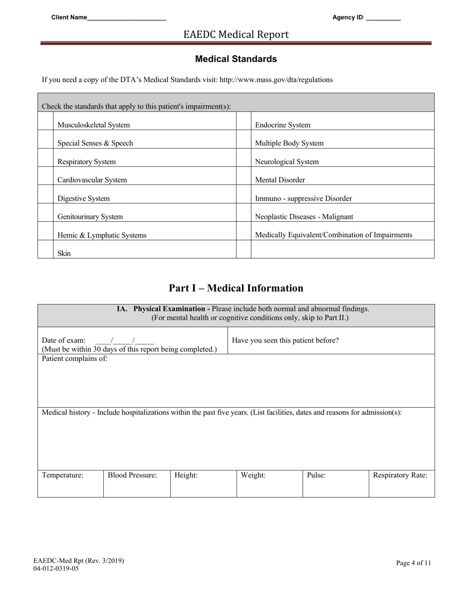 Eaedc Medical Report - Massachusetts, Page 4