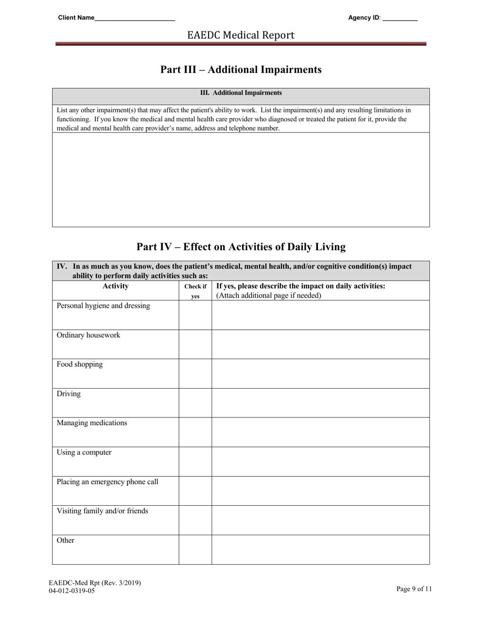 Eaedc Medical Report - Massachusetts, Page 9