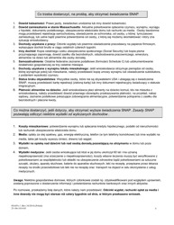 Form SNAPA-1 Snap Benefits Application - Massachusetts (Polish), Page 2