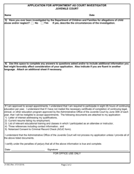 Form JV-082 Application for Appointment as Court Investigator - Massachusetts, Page 2