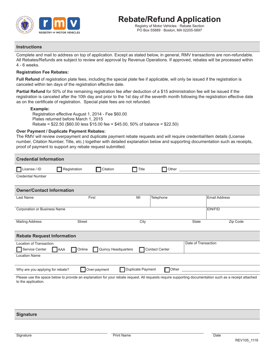 Fillable Form Rdmv 105 Form REV105 - Fill Out, Sign Online and Download Fillable PDF ...
