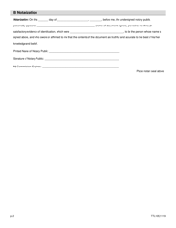 Form TTL105 Affidavit of Repossession - Massachusetts, Page 2