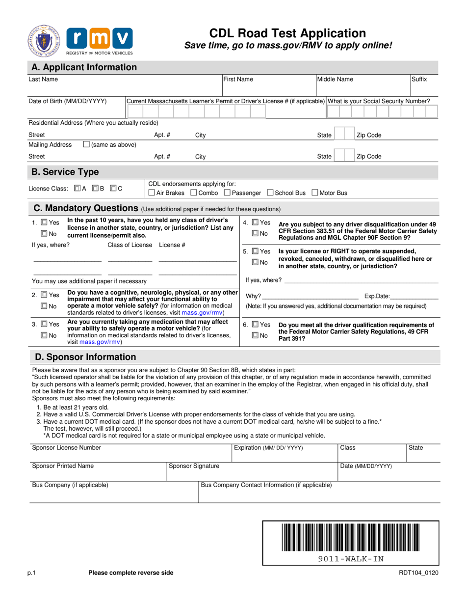 Massachusetts cdl permit test