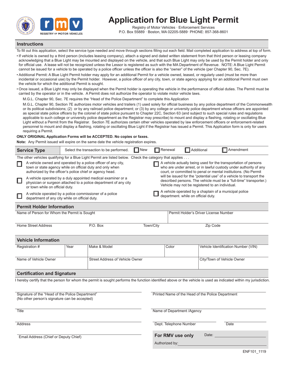 Form ENF101 - Fill Out, Sign Online and Download Fillable PDF ...