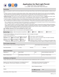 Document preview: Form ENF102 Application for Red Light Permit - Massachusetts