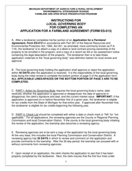 Document preview: Instructions for Form ES-013 Application for a Farmland Agreement - Michigan
