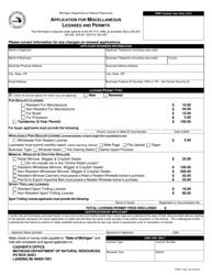 Document preview: Form PR9411 Application for Miscellaneous Licenses and Permits - Michigan